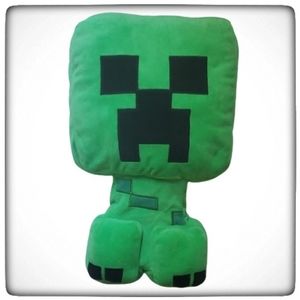 Minecraft Creeper Green/Black Plush Bed Pillow-OS